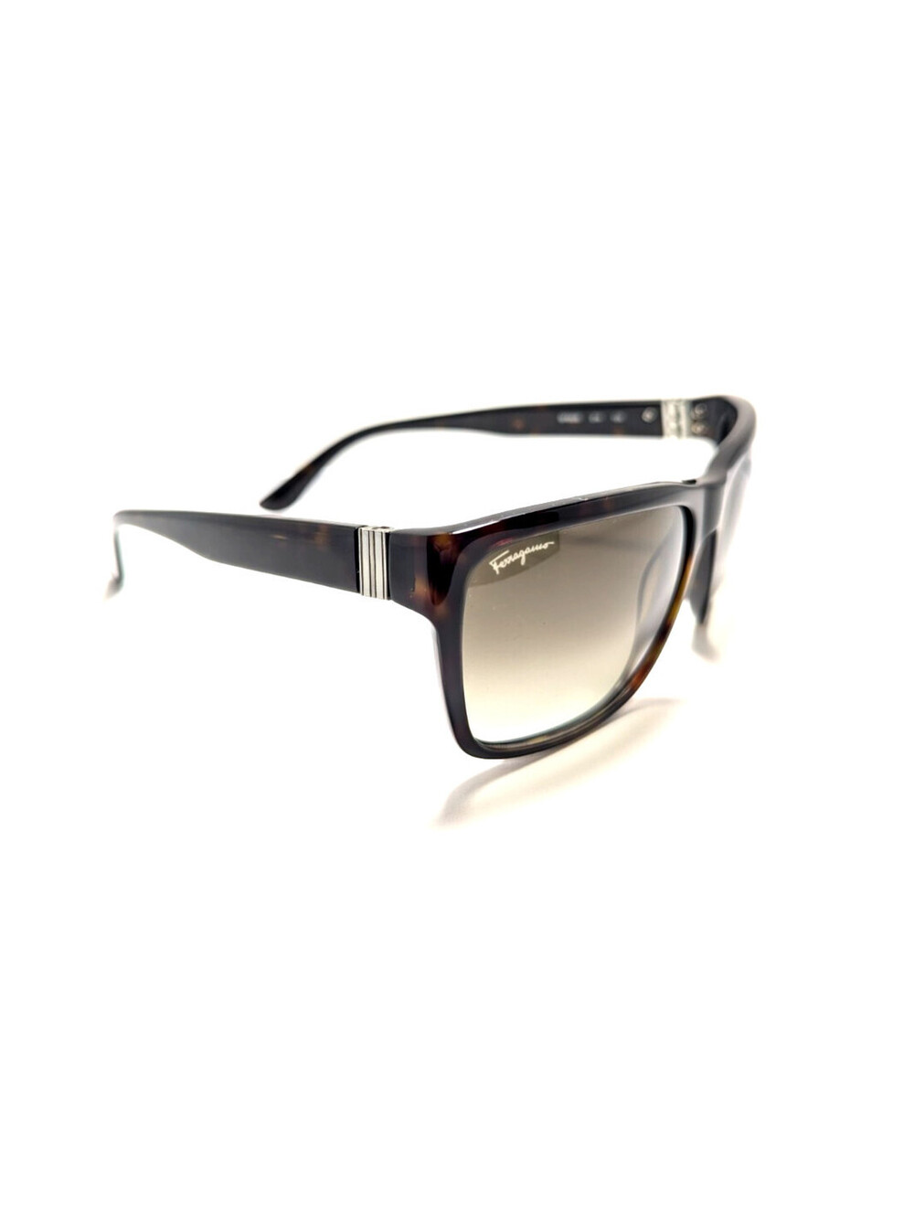 Salvatore Ferragamo SF690S Brown UV Black Tortoiseshell Narrow Sunglasses 135mm